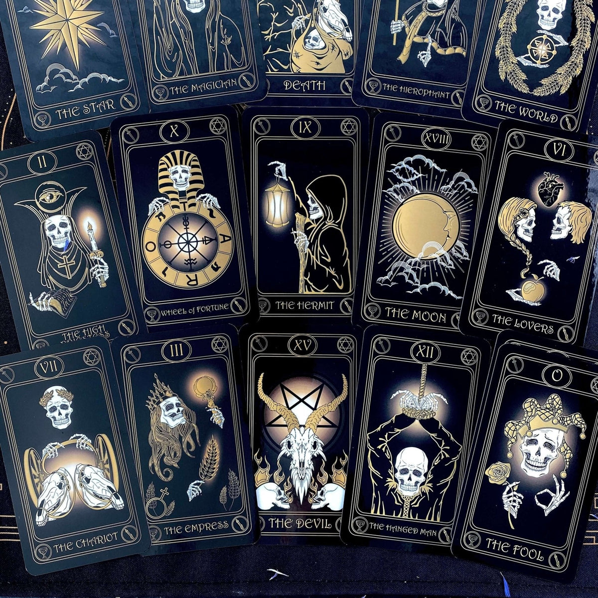 Gold Skull Tarot Deck