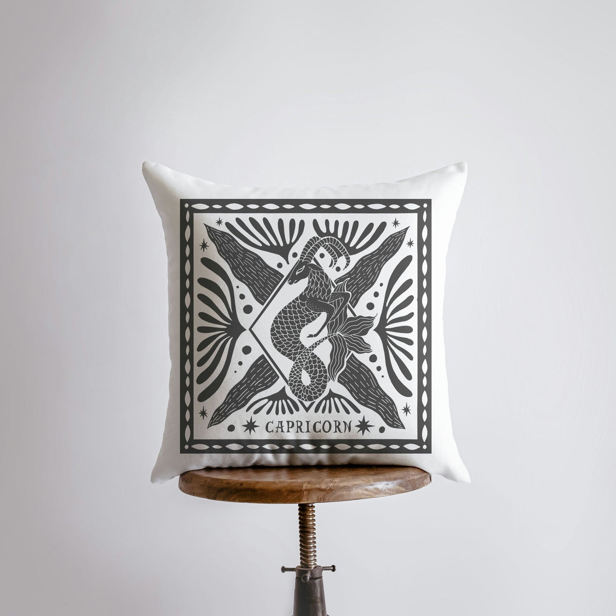 Capricorn | Zodiac | Stars | Astrology | Throw Pillow  | Map of the