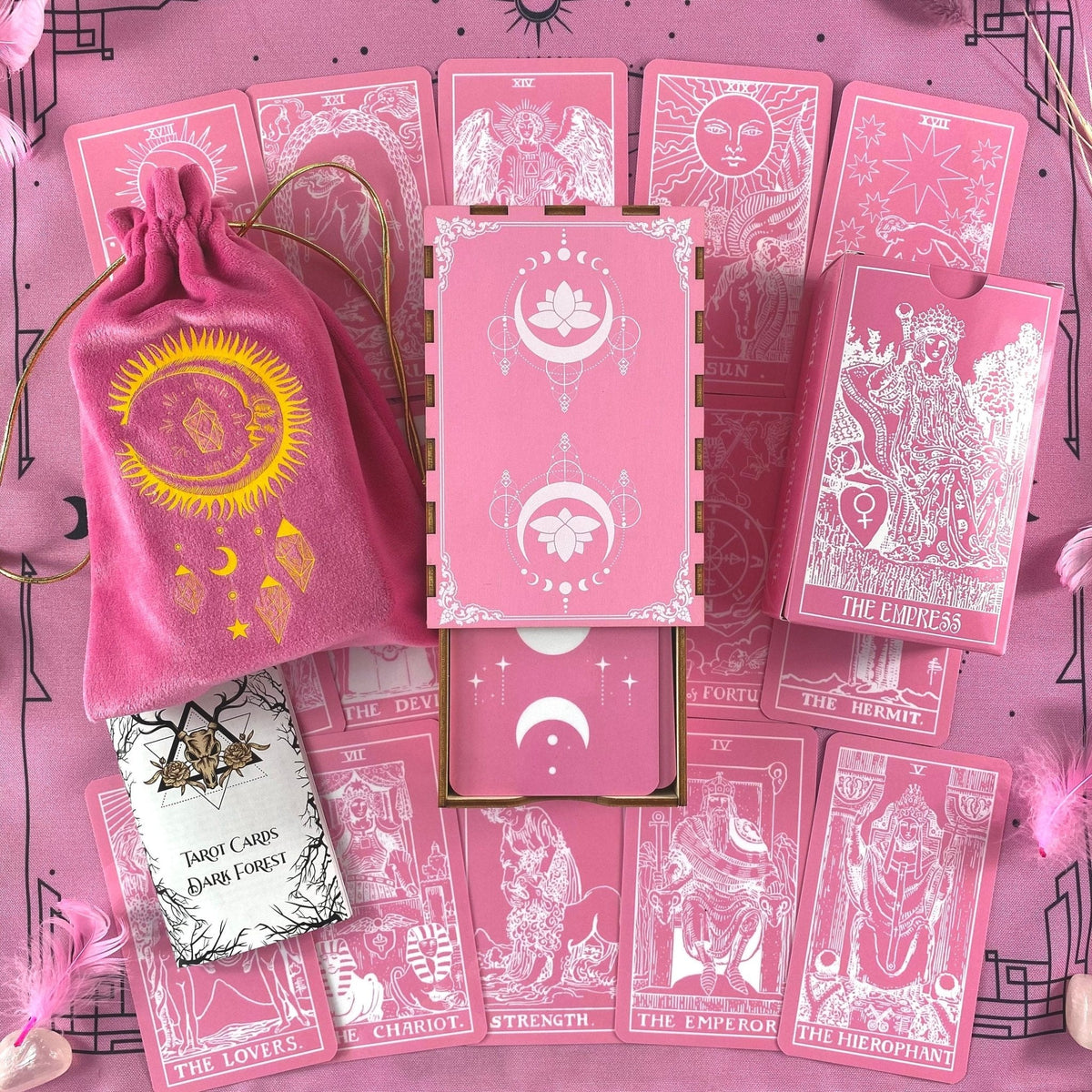 Pink White Tarot Deck