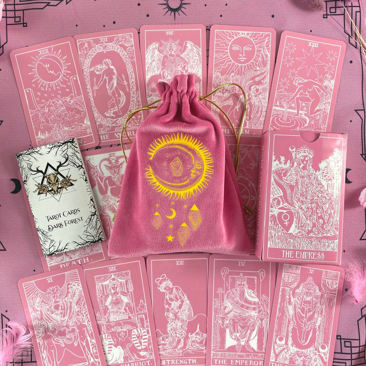 Pink White Tarot Deck