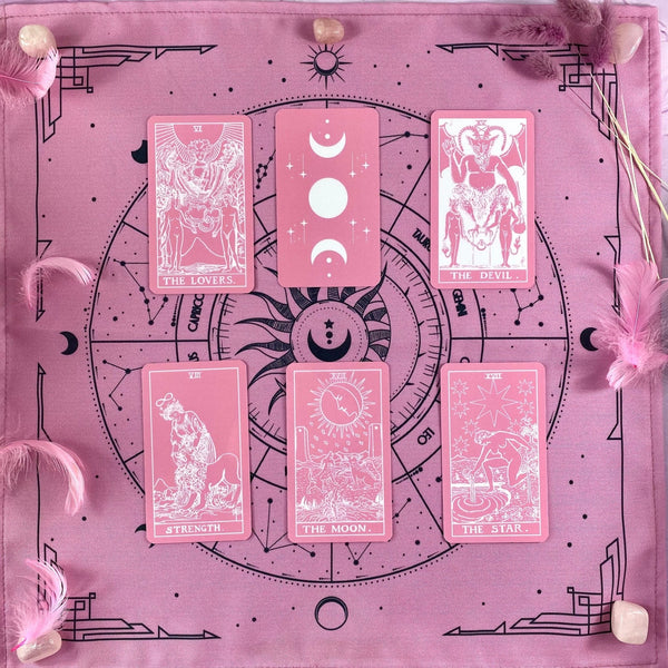 Pink White Tarot Deck