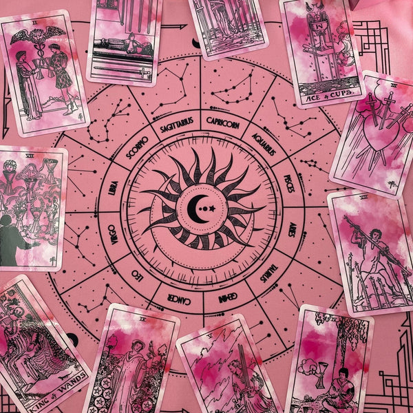 Pink Tarot Cloth for Spread